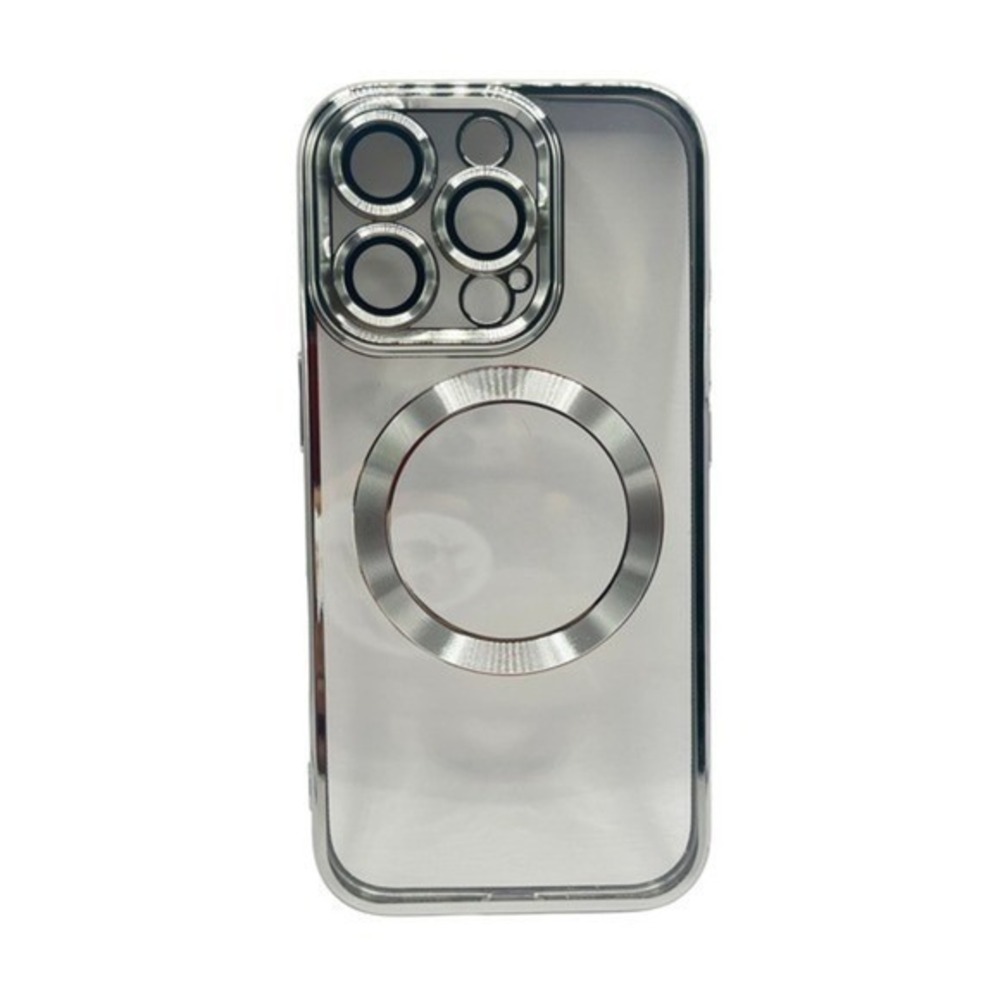 iPhone‎ 16 Pro Max Clear Protective Case Silver Metallic Trim NEW
